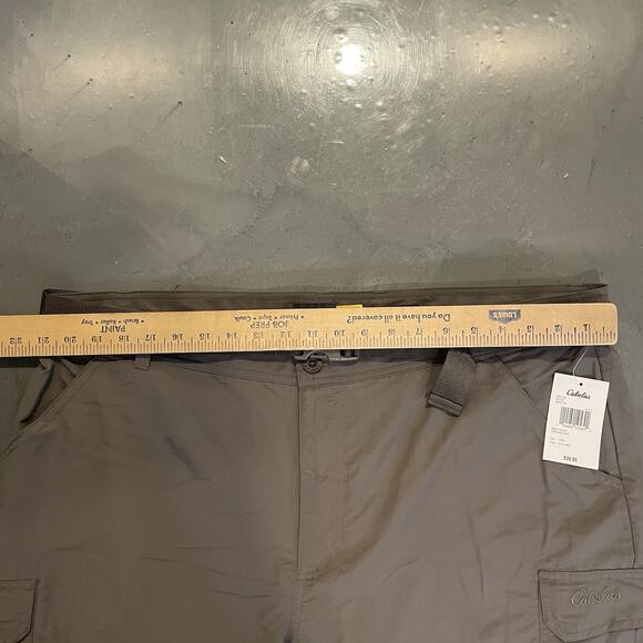 Cabela’s Convertible Cargo Pants Men 42x36 Belted Classic Fit Ankle Zip Gray - Picture 4 of 9
